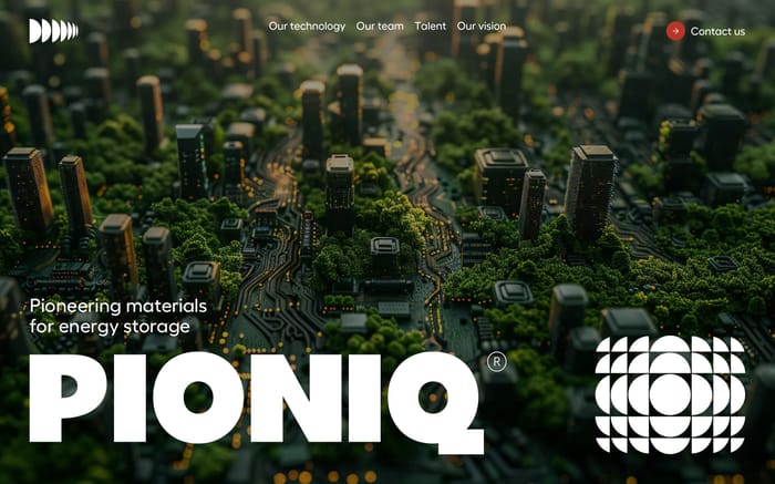Pioniq Technologies website preview