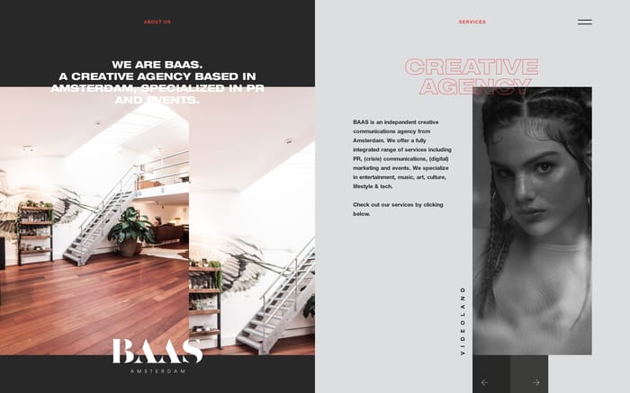 BAAS Amsterdam website preview