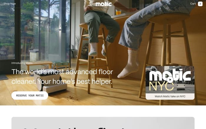 Matic website preview
