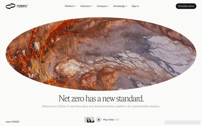Nzero website preview