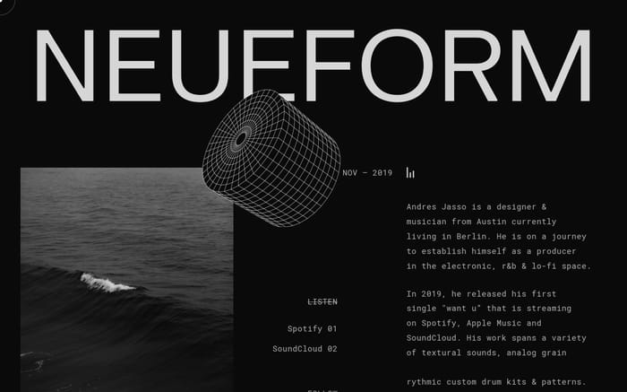 neueform website preview