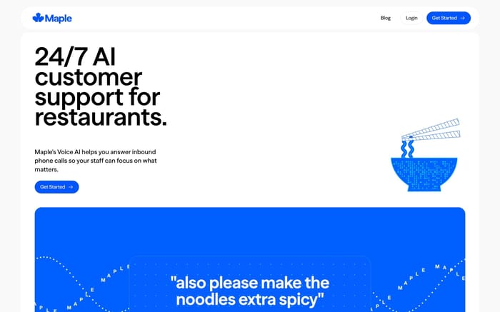 Maple website preview