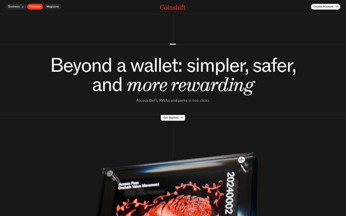 Coinshift website preview
