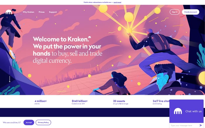 Kraken website preview