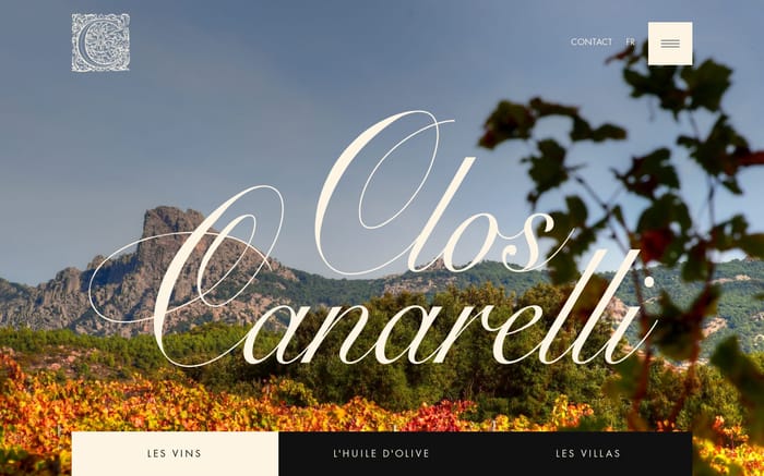 Clos Canarelli website preview