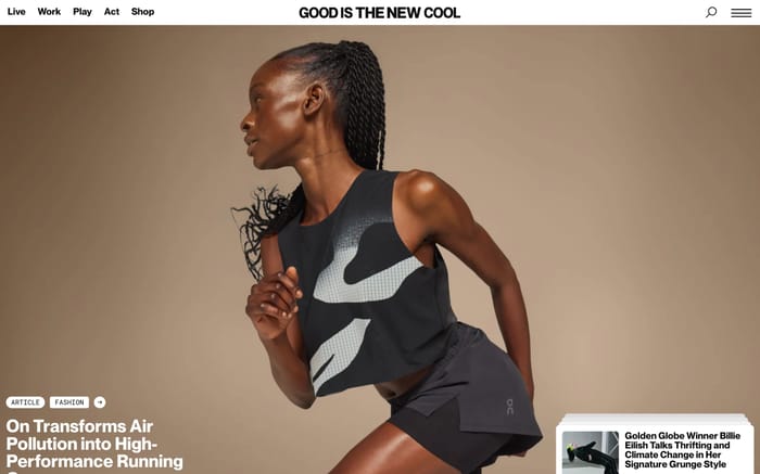 Good is the new Cool website preview