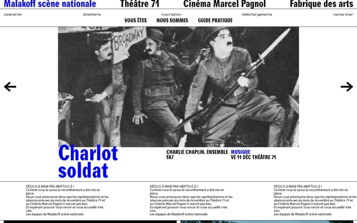 Malakoff scène nationale website preview