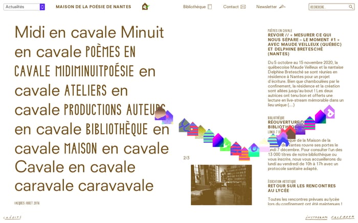 Maison de la Poésie de Nantes website preview