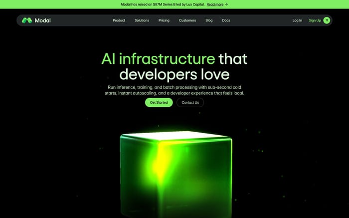 Modal website preview