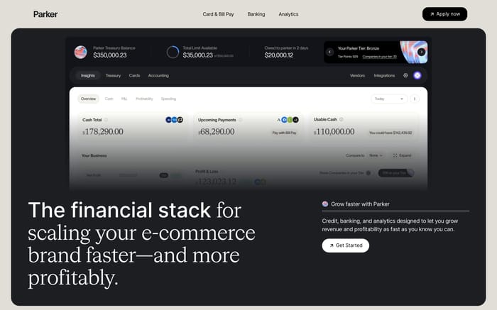 Parker website preview