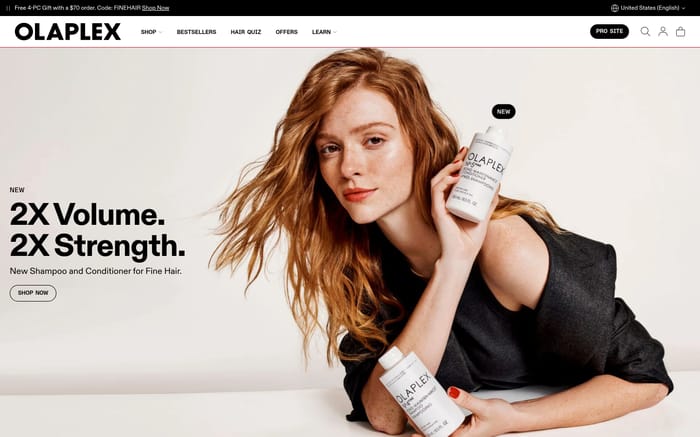 Olaplex website preview