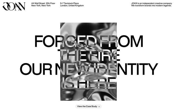 Joan Creative website preview