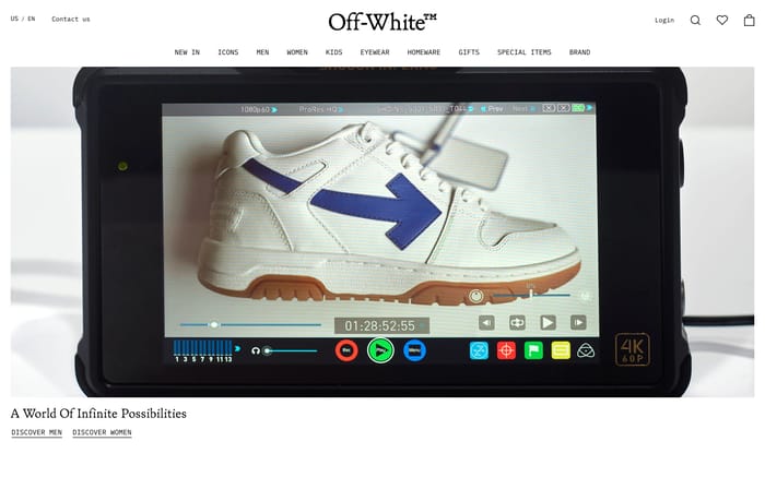 Off-White website preview