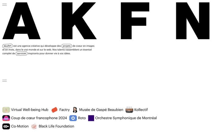 Akufen website preview