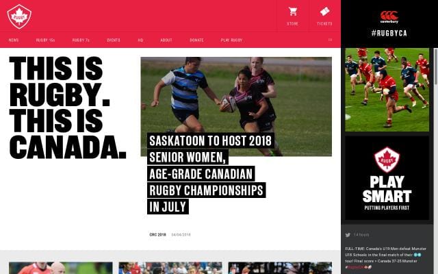 Rugby website preview