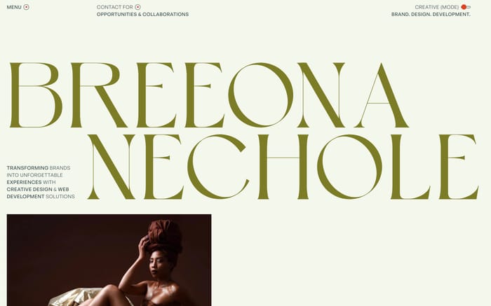 Breeona Nechole website preview