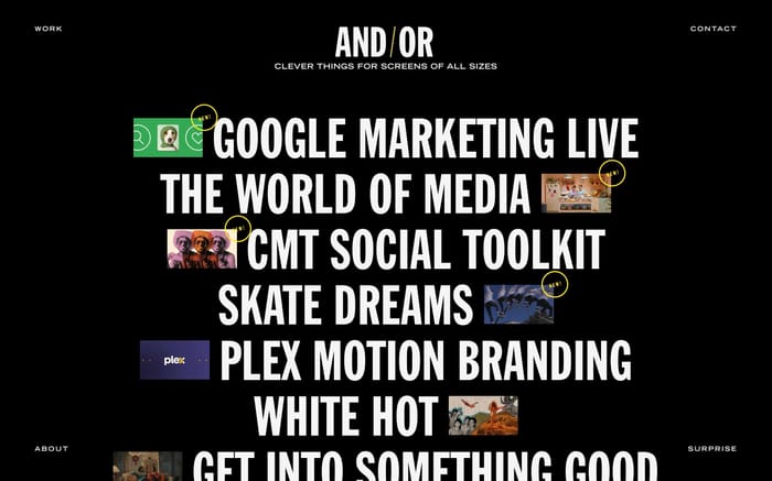 And/Or website preview