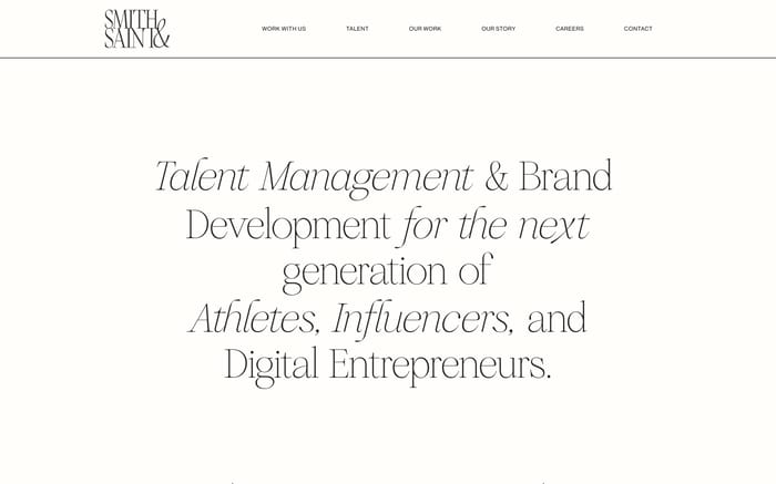 Smith&Saint website preview