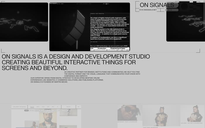 On Signals website preview