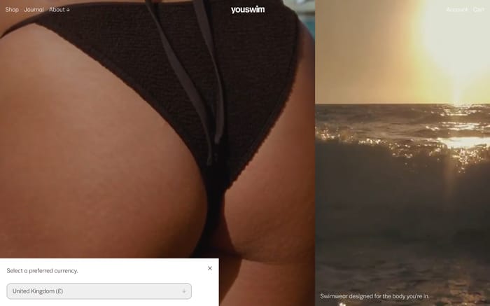 Youswim website preview