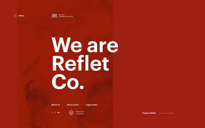 Reflet Communication website preview