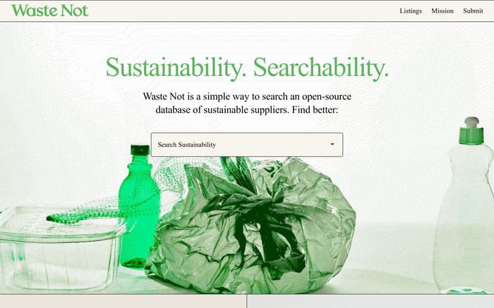 Waste Not website preview