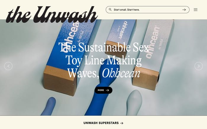 The Unwash website preview