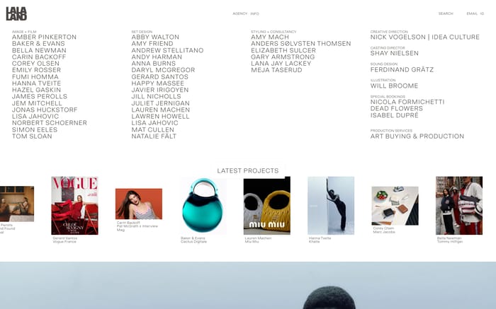 Lalaland website preview