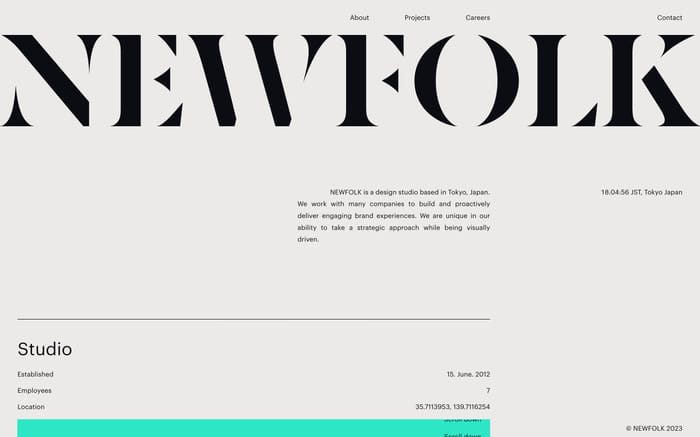 Newfolk website preview