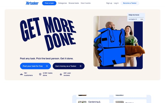 Airtasker website preview