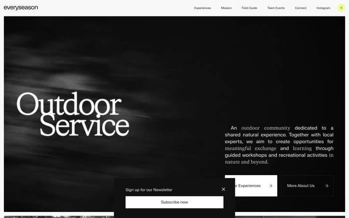 Everyseason website preview