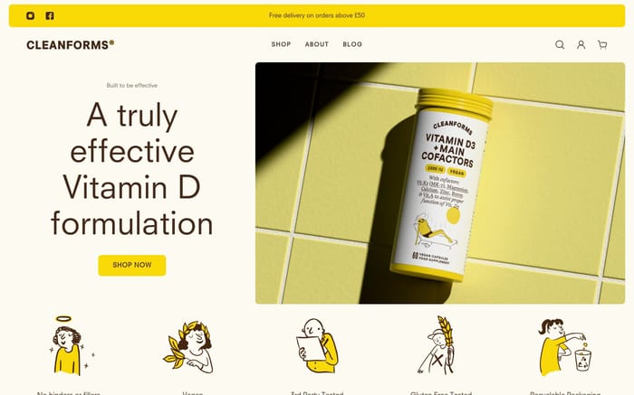Cleanforms website preview