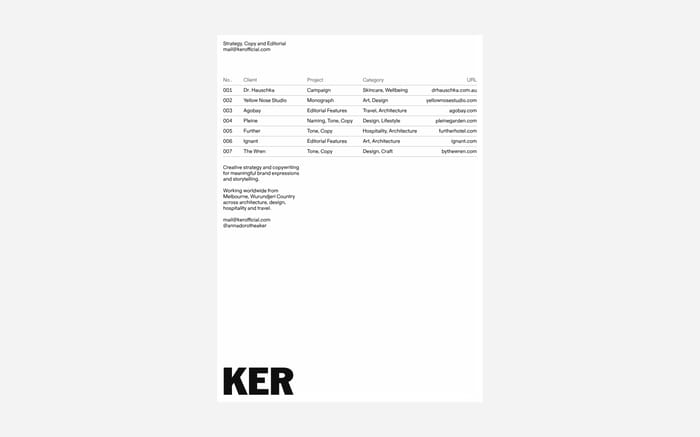 Ker website preview