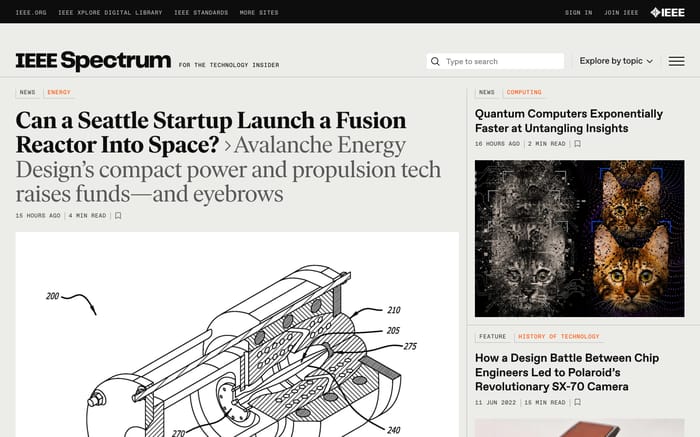IEEE Spectrum website preview