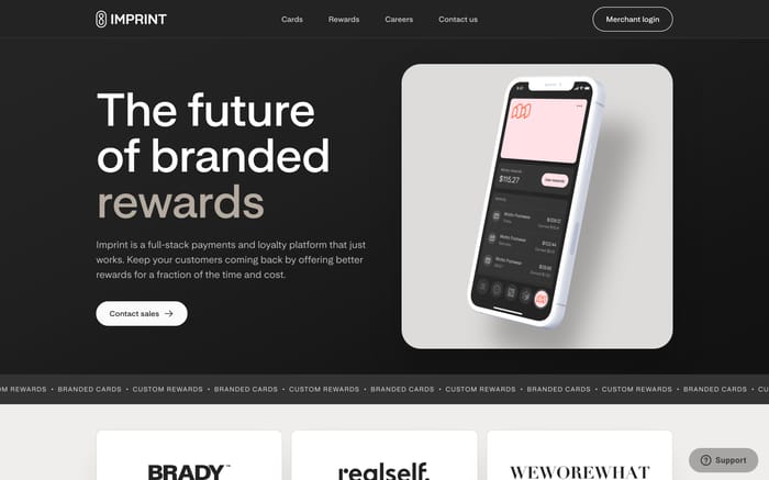 Imprint website preview