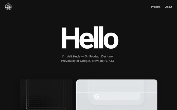 Arif Huda website preview
