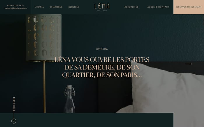 Hôtel Léna website preview