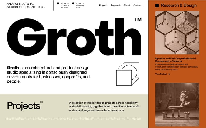 Groth Studio website preview