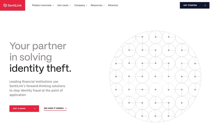 SentiLink website preview