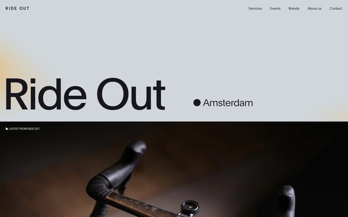 Ride Out Amsterdam website preview