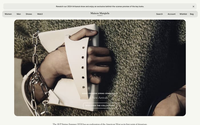 Maison Margiela website preview
