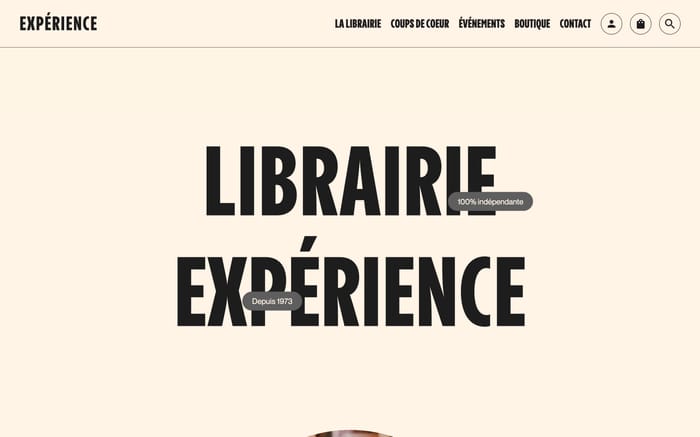 Librairie Expérience website preview
