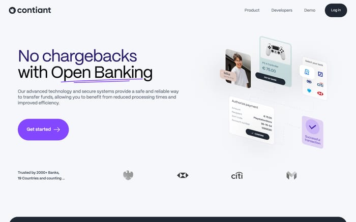 Contiant website preview