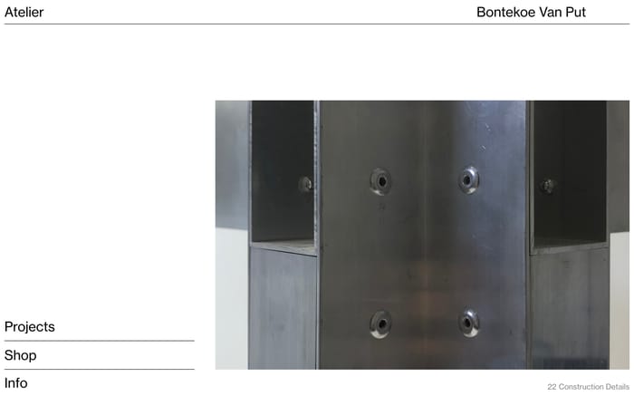 Atelier Bontekoe Van Put website preview
