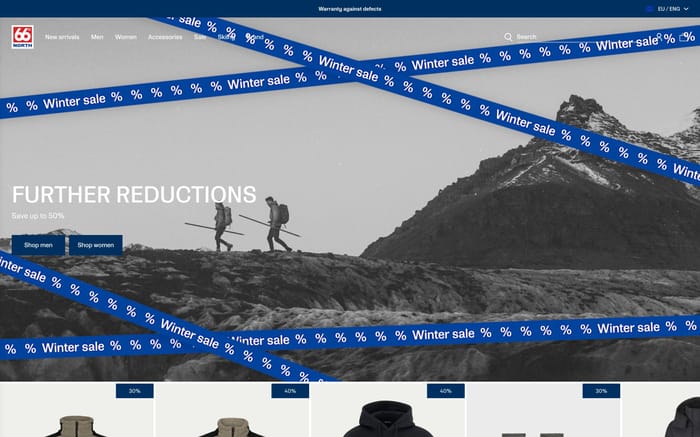 66 North website preview
