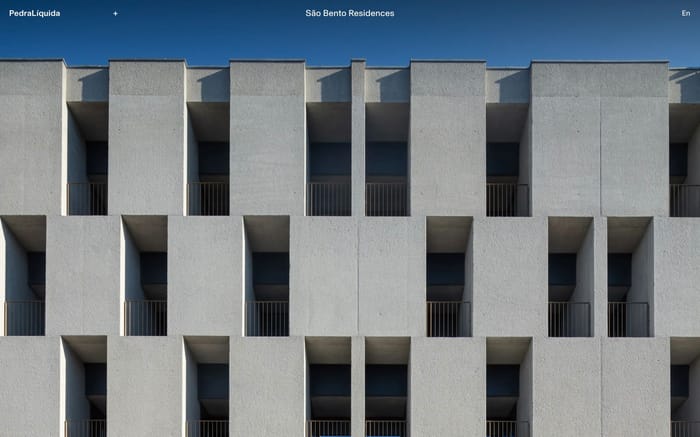 Pedra Líquida website preview