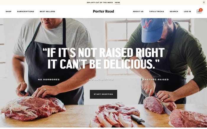 Porterroad website preview