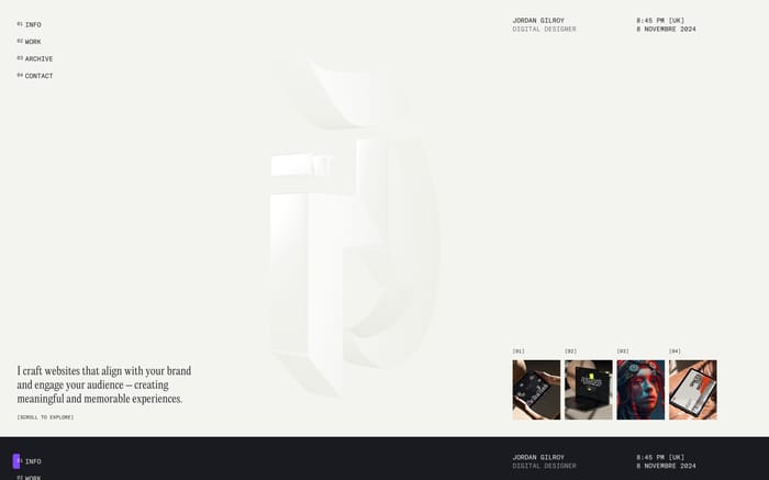 Jordan Gilroy website preview