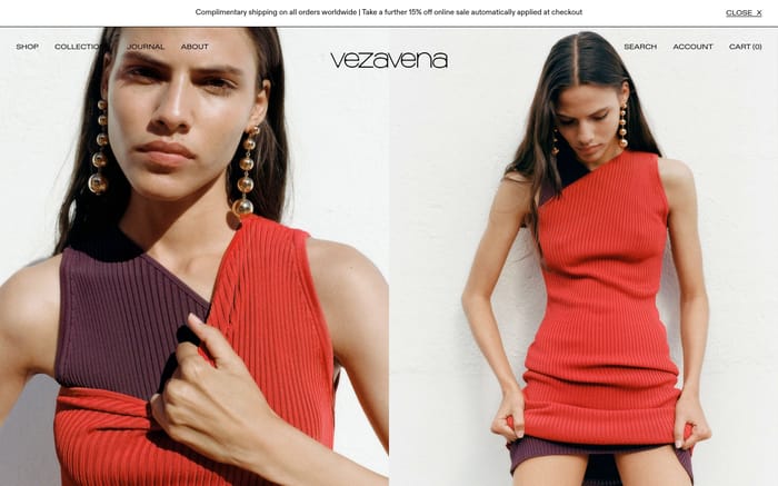 Vezavena website preview