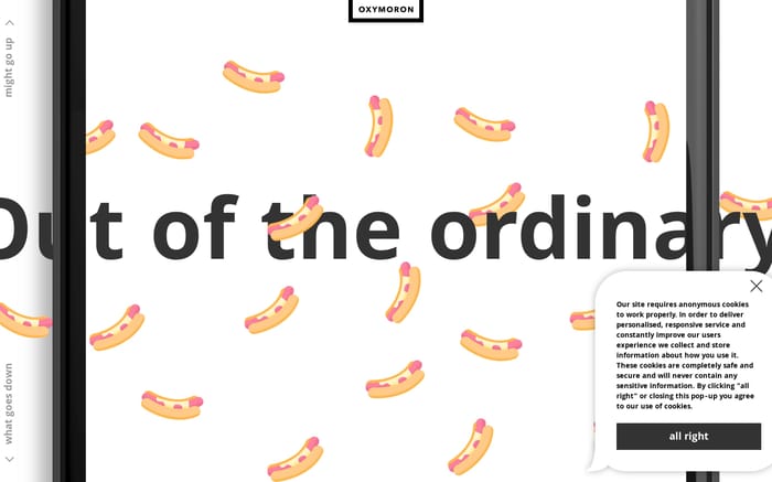 Oxymoron - out of the ordinary creative agency website preview